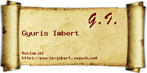 Gyuris Imbert névjegykártya